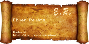 Ebner Renáta névjegykártya